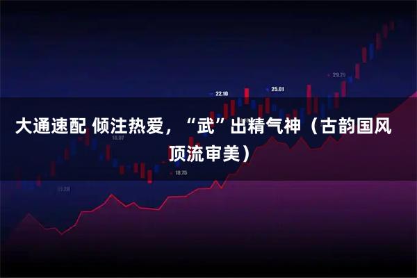 大通速配 倾注热爱，“武”出精气神（古韵国风  顶流审美）