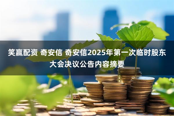 笑赢配资 奇安信 奇安信2025年第一次临时股东大会决议公告内容摘要